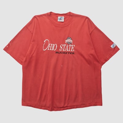 Ohio State Buckeyes Logo Athletic 90s T-shirt - Red - 2XL by Fanatics Real Vintage