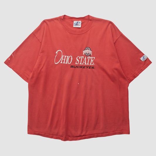 Ohio State Buckeyes Logo Athletic 90s T-shirt - Red - 2XL by Fanatics Real Vintage