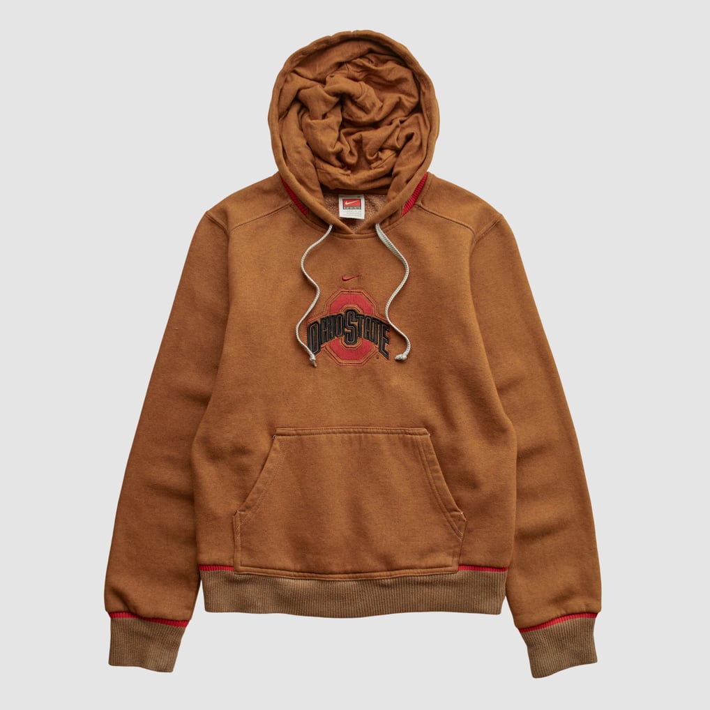 Ohio State Buckeyes Nike 2000s Hooded Pullover Sweatshirt - Clay - XS by Fanatics Real Vintage