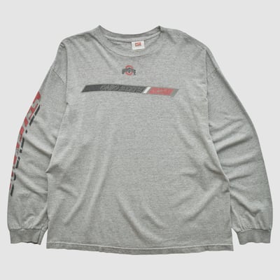 Ohio State Buckeyes Nike 2000s Long Sleeve T-shirt - Heather Gray - 2XL by Fanatics Real Vintage
