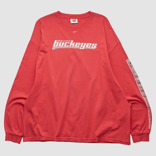 Ohio State Buckeyes Nike 2000s Long Sleeve T-shirt - Red - 2XL by Fanatics Real Vintage