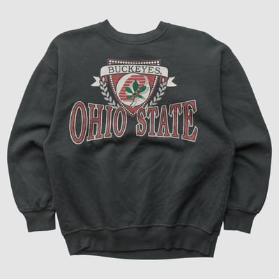 Ohio State Buckeyes Nutmeg Mills 90s Pullover Sweatshirt - Black - M by Fanatics Real Vintage