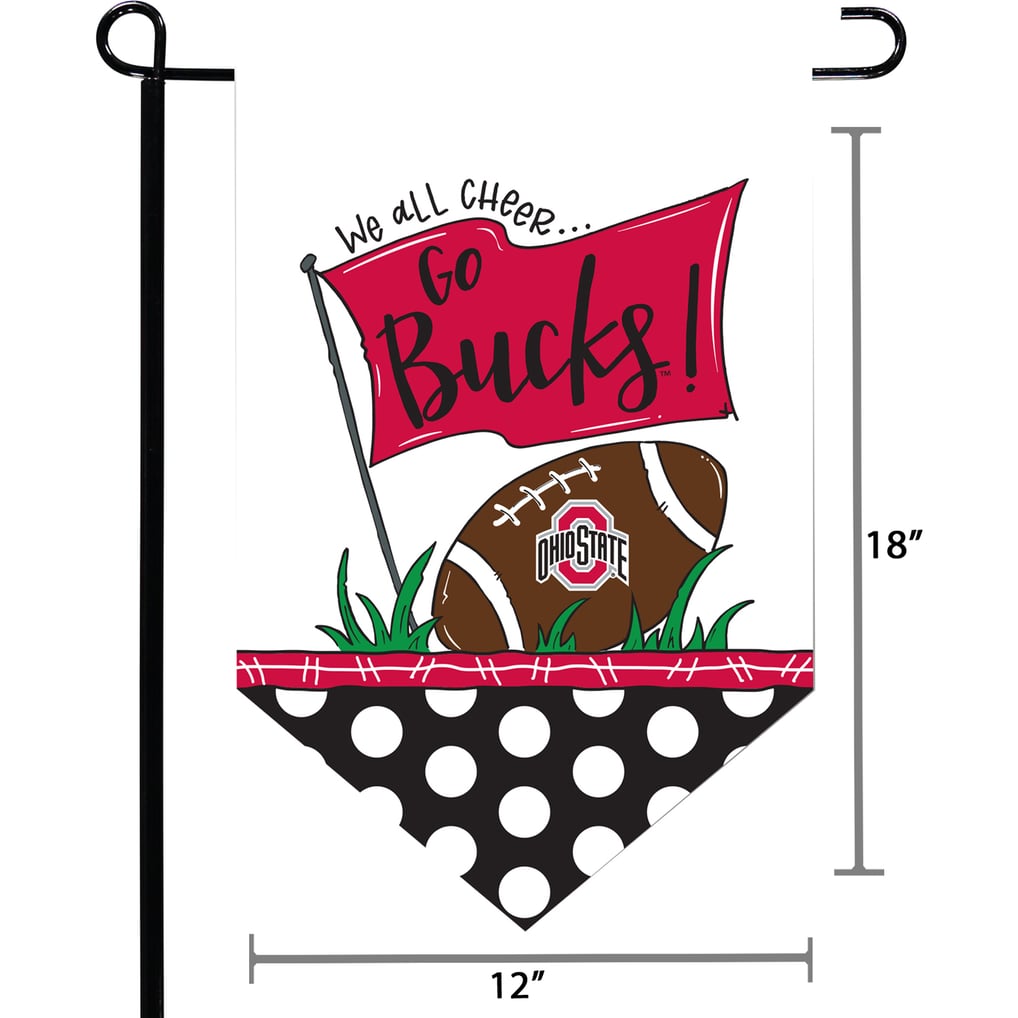 Ohio State Buckeyes Pointed Garden Flag