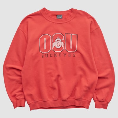 Ohio State Buckeyes Pro Edge 2010s Pullover Sweatshirt - Red - M by Fanatics Real Vintage