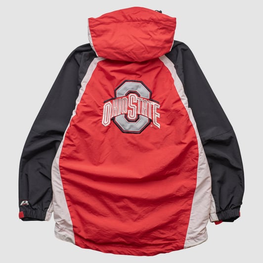 Ohio State Buckeyes Pro Player 2000s Hooded Full Zip Jacket - Red - S by Fanatics Real Vintage