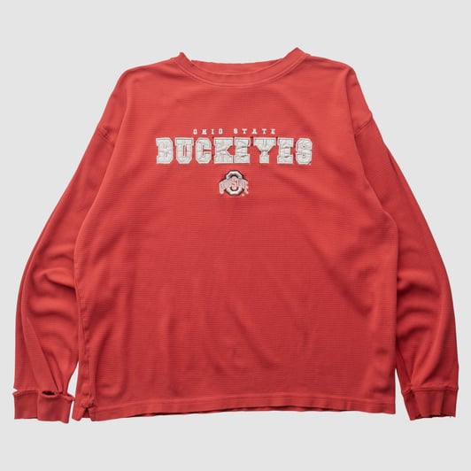 Ohio State Buckeyes Pro Player 2010s Long Sleeve Top - Red - XL by Fanatics Real Vintage