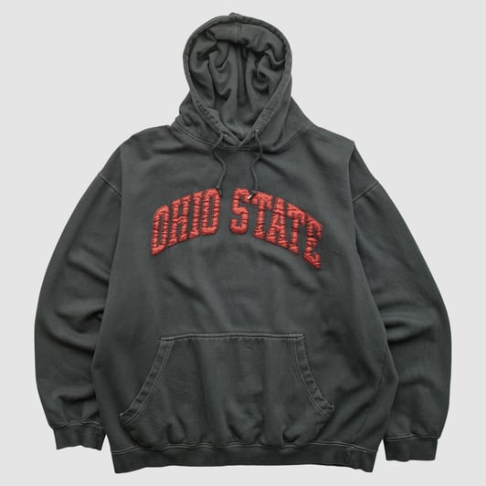 Ohio State Buckeyes Red Oak Sportswear 2010s Hooded Pullover Sweatshirt - Black - L by Fanatics Real Vintage