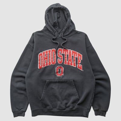 Ohio State Buckeyes Reebok 2010s Hooded Pullover Sweatshirt - Black - M by Fanatics Real Vintage