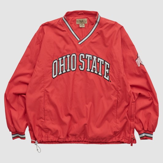 Ohio State Buckeyes Vesi Sportswear 2000s Pullover Jacket - Red - M by Fanatics Real Vintage