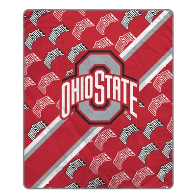 Ohio State Buckeyes Pegasus 60" x 70" Diagonal Lined Wordmark Ultra Soft Blanket