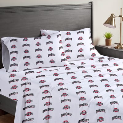 Ohio State Buckeyes Pegasus Four-Piece Queen Sheet Set