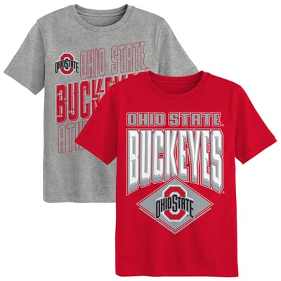 Ohio State Buckeyes Outerstuff Preschool Trench Kings 2-Pack T-Shirt Set - Scarlet/Gray
