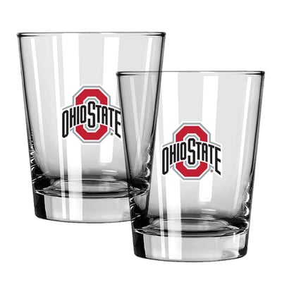 Ohio State Buckeyes The Memory Company 15oz. Two-Pack Rocks Glass Gift Set