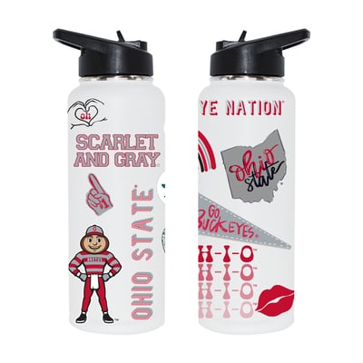 Ohio State Buckeyes The Memory Company 34oz. Loco Stainless Steel Quencher Bottle