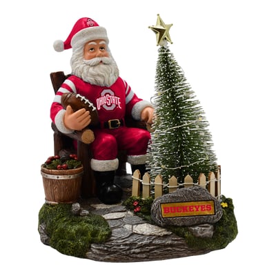 Ohio State Buckeyes The Memory Company Santa Figurine with LED Tree