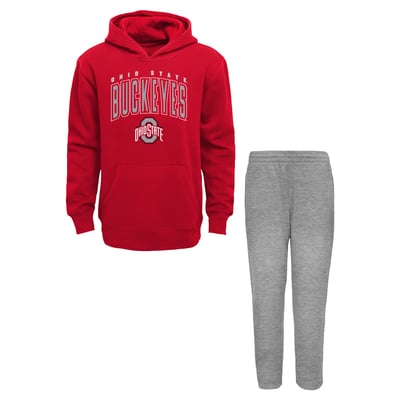 Ohio State Buckeyes Outerstuff Toddler Step By Step Hoodie & Pants Set - Scarlet/Gray