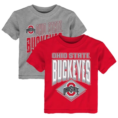 Ohio State Buckeyes Outerstuff Toddler Trench Kings 2-Pack T-Shirt Set - Scarlet/Gray