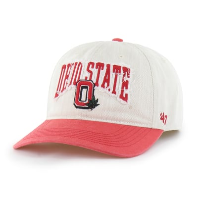  Ohio State Buckeyes '47 Unisex Well Worn Clean Up Stretch Fit Hat - Cream