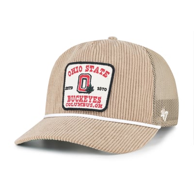 Ohio State Buckeyes '47 Unisex Cordlandia Hitch Adjustable Hat - Khaki