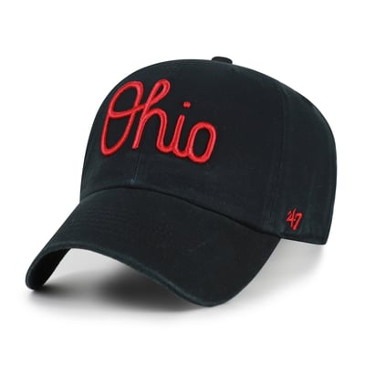  Ohio State Buckeyes '47 Unisex Vault Clean Up Adjustable Hat - Black