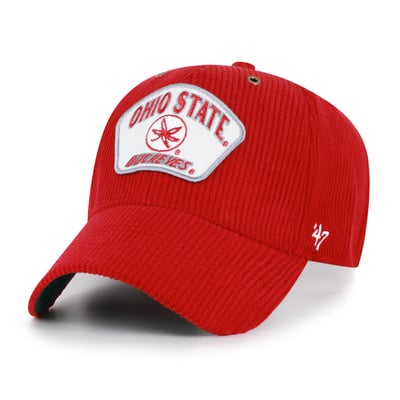 Ohio State Buckeyes '47 Unisex Accordia Corduroy MVP Adjustable Hat - Scarlet