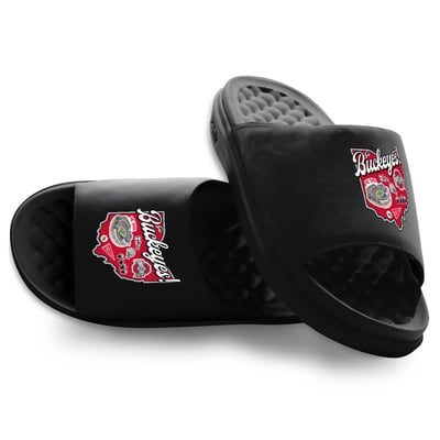 Ohio State Buckeyes ISlide Unisex Landmark Motive Slide Sandals - Black