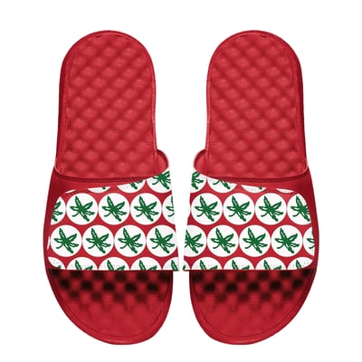 Ohio State Buckeyes ISlide Unisex Buckeye Leaf Slide Sandals - Scarlet