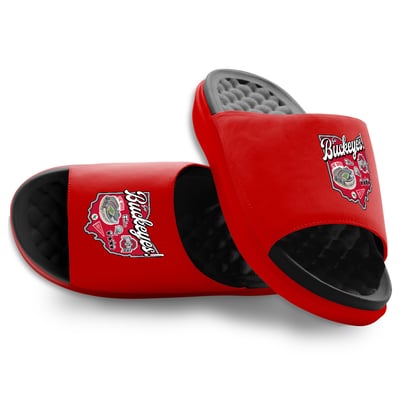 Ohio State Buckeyes ISlide Unisex Landmark Motive Slide Sandals - Scarlet/Black