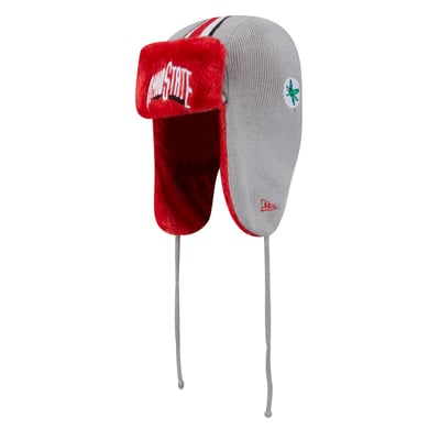  Ohio State Buckeyes New Era Unisex Classic Trapper Knit Hat - Gray
