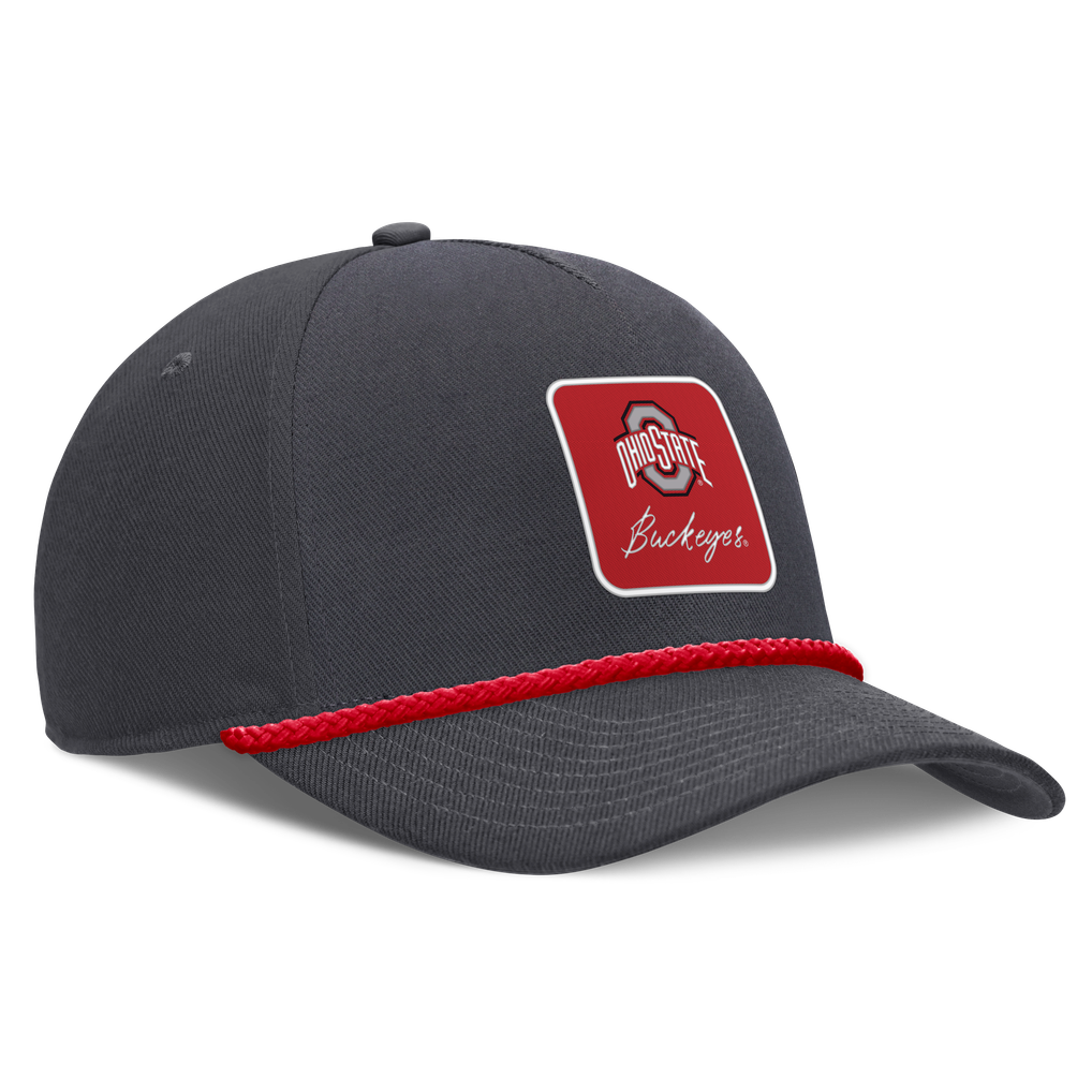 Ohio State Buckeyes Nike Unisex Script Rope Rise Adjustable Hat - Anthracite