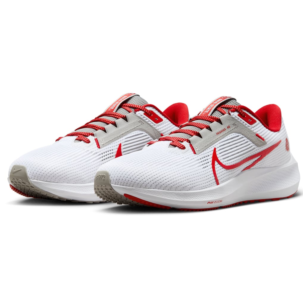  Ohio State Buckeyes Nike Unisex Zoom Pegasus 40 Running Shoe - White