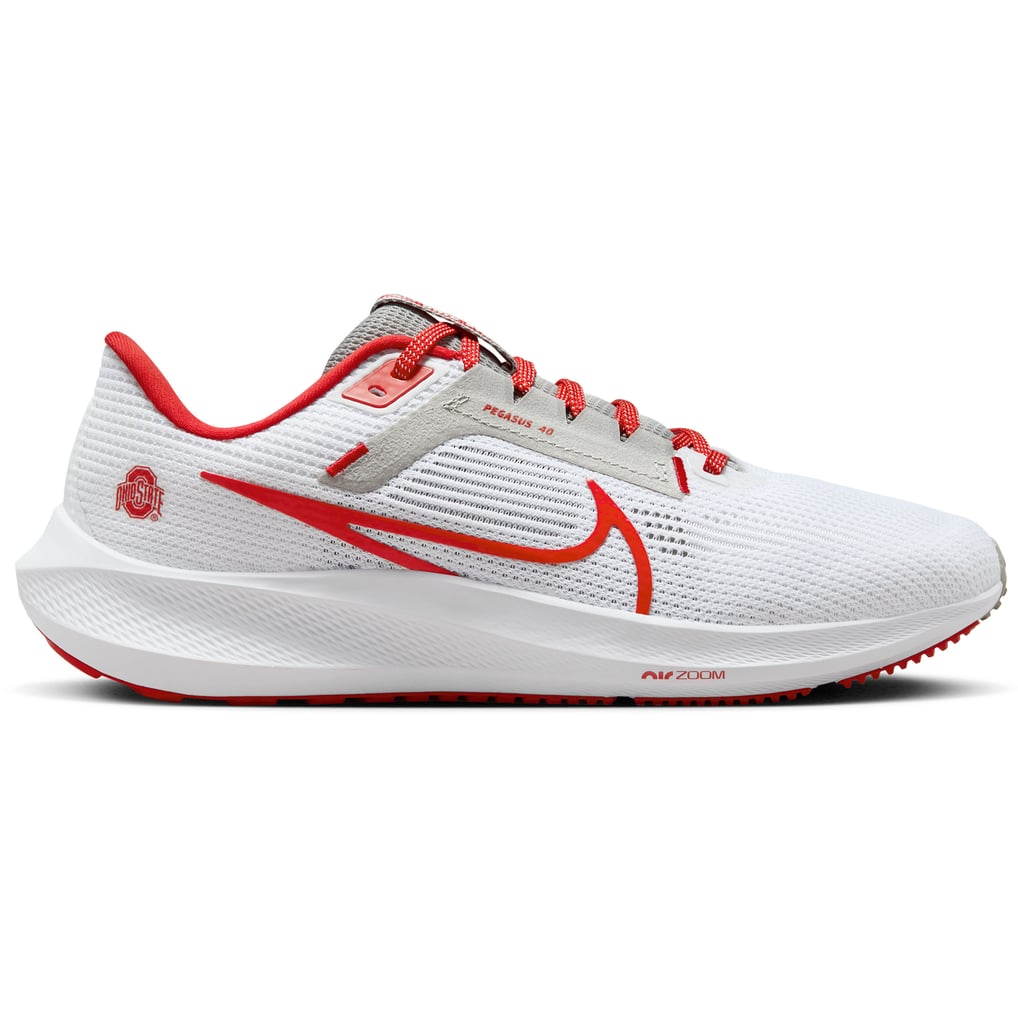  Ohio State Buckeyes Nike Unisex Zoom Pegasus 40 Running Shoe - White