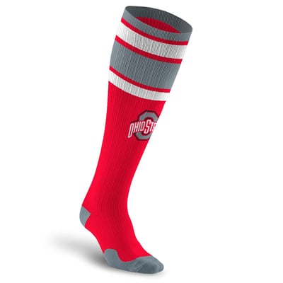 Ohio State Buckeyes PRO Compression Unisex  Classic Stripe Over-the-Calf Compression Socks