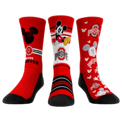  Ohio State Buckeyes Rock Em Unisex Disney Three-Pack Crew Socks - 