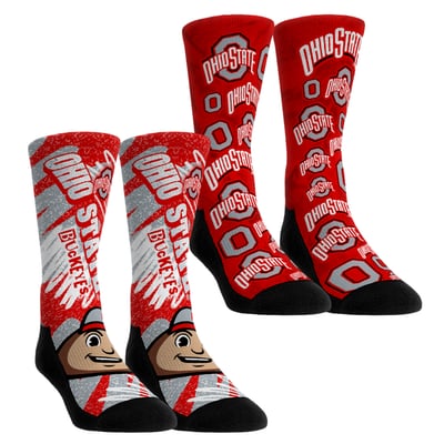 Ohio State Buckeyes Rock Em Unisex Two-Piece Team Blast Crew Socks Set