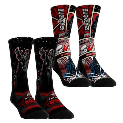  Ohio State Buckeyes Rock Em Unisex Star Wars Empire Two-Pack Crew Socks Set - Red