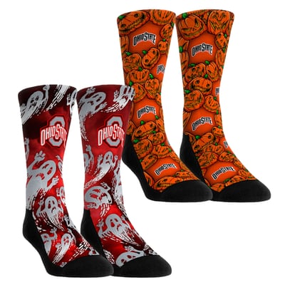 Ohio State Buckeyes Rock Em Socks Unisex Halloween Crew Socks 2-Pack Set