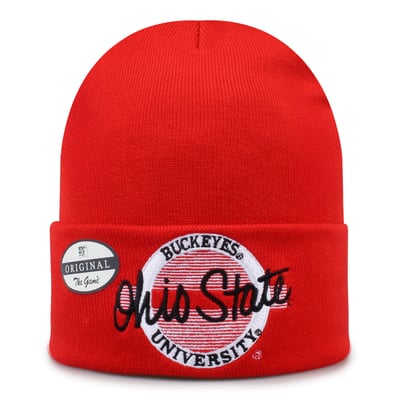  The Game Unisex Ohio State Buckeyes Script Circle Cuffed Knit Hat - Scarlet