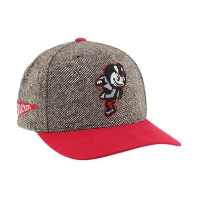 Ohio State Buckeyes Zephyr Unisex Tweed Pinched Crown Adjustable Hat - Brown/Scarlet