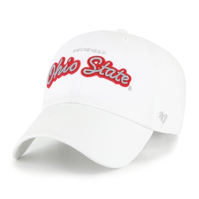 Ohio State Buckeyes '47 Women's Trendy Script Clean Up Adjustable Hat - White