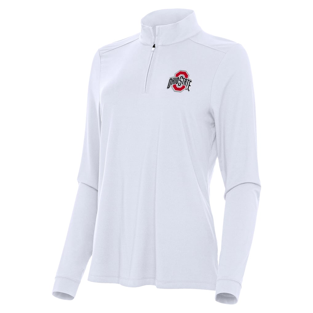 Ohio State Buckeyes Antigua Women's Intent Quarter-Zip Top - White