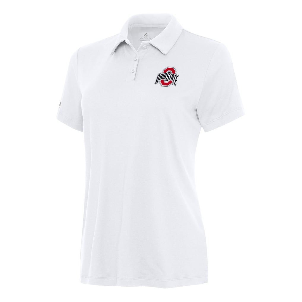 Ohio State Buckeyes Antigua Women's Reprocess Polo - White