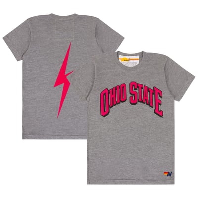 Ohio State Buckeyes Aviator Nation Women's Tri-Blend T-Shirt - Heather Gray