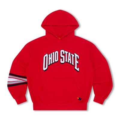 Ohio State Buckeyes Aviator Nation Women's Relaxed Tri-Blend Hoodie - Scarlet