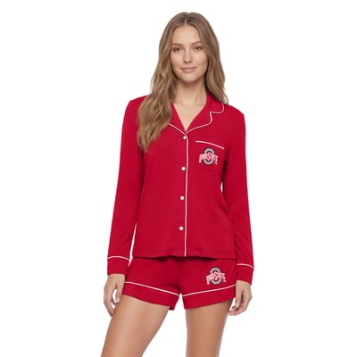 Ohio State Buckeyes Concepts Sport Women's Medley Sleep Set - Scarlet