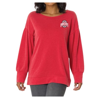 Ohio State Buckeyes Flying Colors Apparel Women's Impressions Brooklyn Sweatshirt - Scarlet
