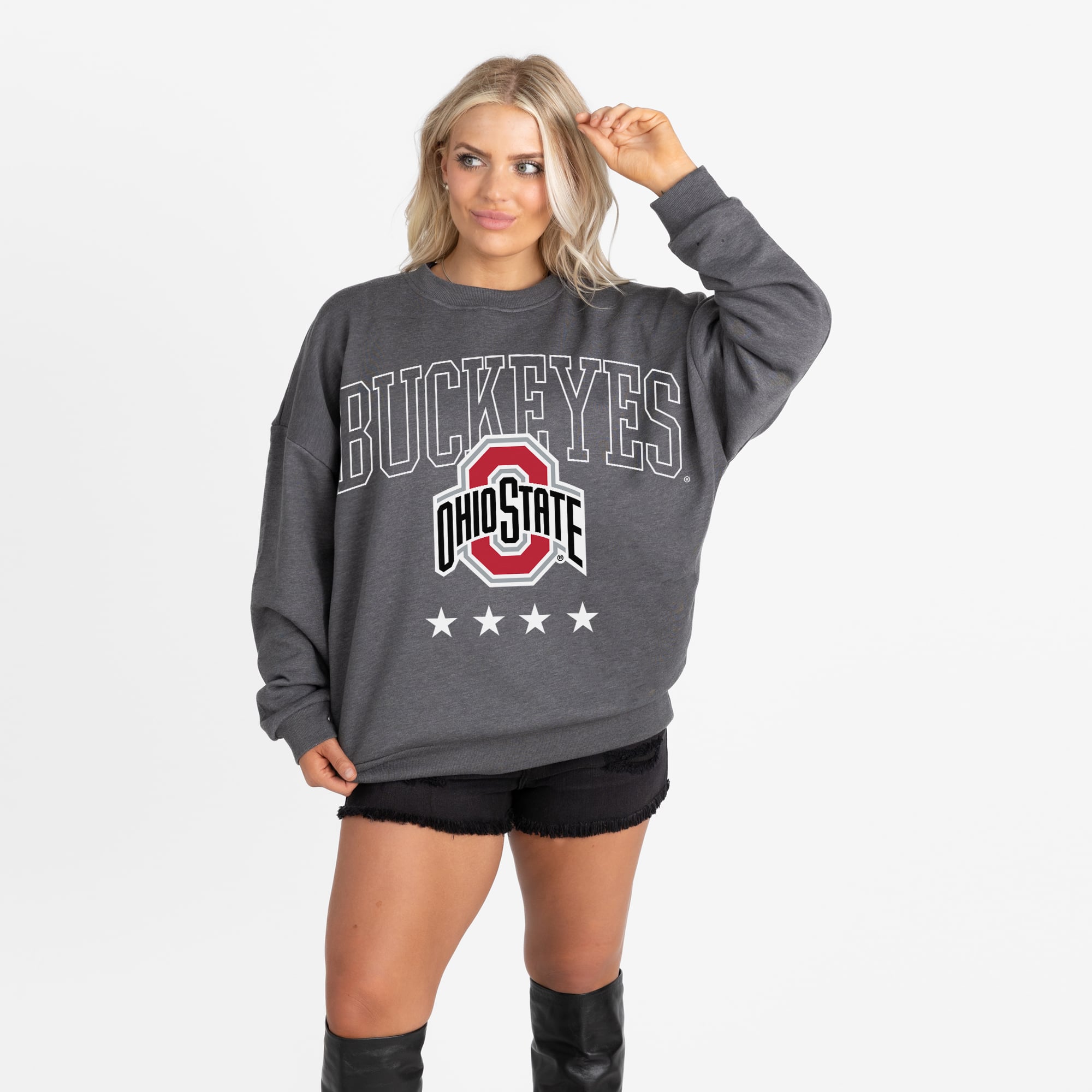 Gameday Couture Women's Rising Stars Sweatshirt Charcoal
