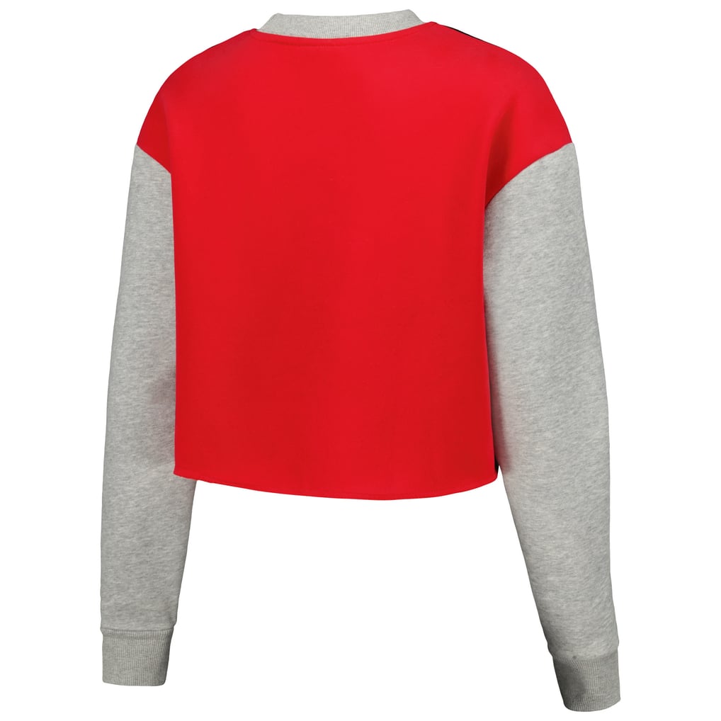 Ohio State Buckeyes Hype and Vice Women's Colorblock Rookie Crew Pullover Sweatshirt - Black