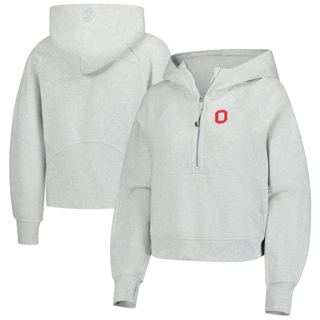 Ohio State Buckeyes lululemon Women's Scuba Oversized Half-Zip Hoodie - Gray