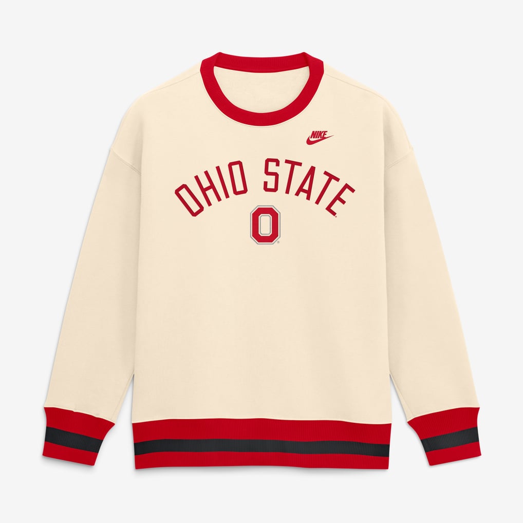  Ohio State Buckeyes Nike Women's Legacy Pullover Sweatshirt - Natural